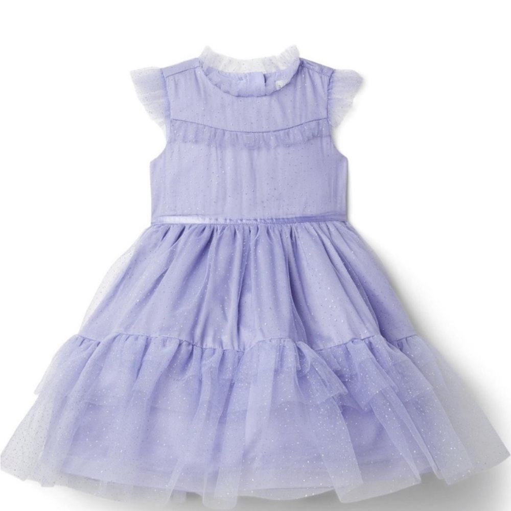 Gorgeous Janie and Jack Lavender Tulle Dress size 3 toddler girl formal